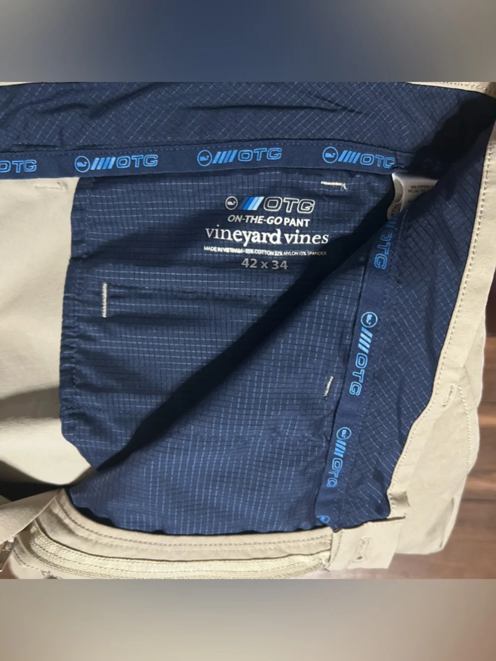 42x25 Vineyard Vines On‎ The Go Golf Pants Tan Khaki Performance